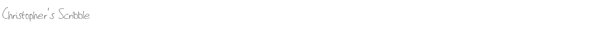 Sample characters Christopher's Scribble Font